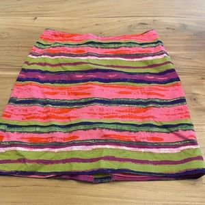 Loft (Ann Taylor) multi coloured mini skirt. Gorgeous fit and beautiful fabric.